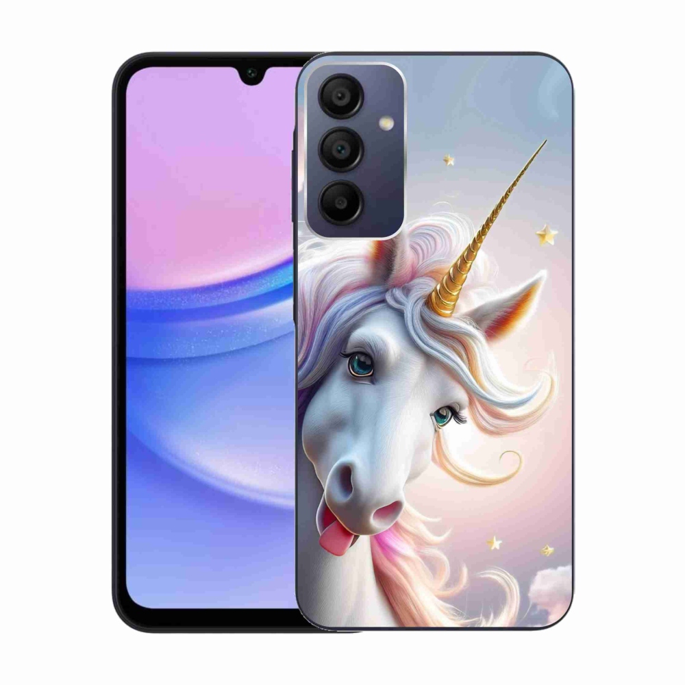 Gélový kryt mmCase na Samsung Galaxy A15 4G/5G - veselý jednorožec