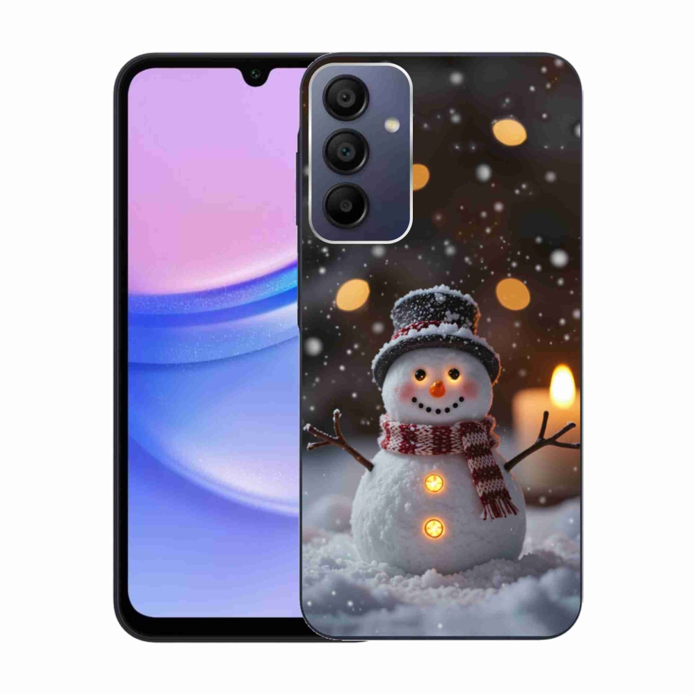 Gélový kryt mmCase na Samsung Galaxy A15 4G/5G - veselý snehuliak