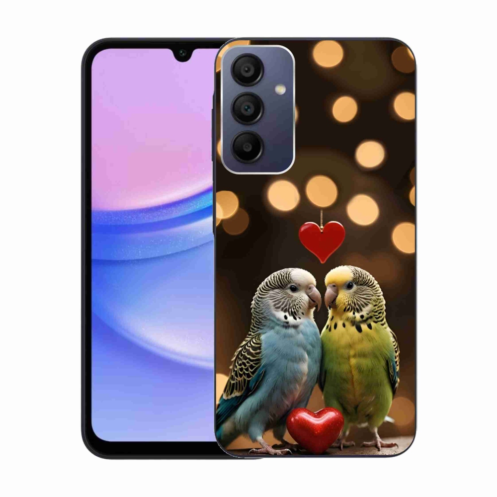 Gélový kryt mmCase na Samsung Galaxy A15 4G/5G - zamilovaní papagáje