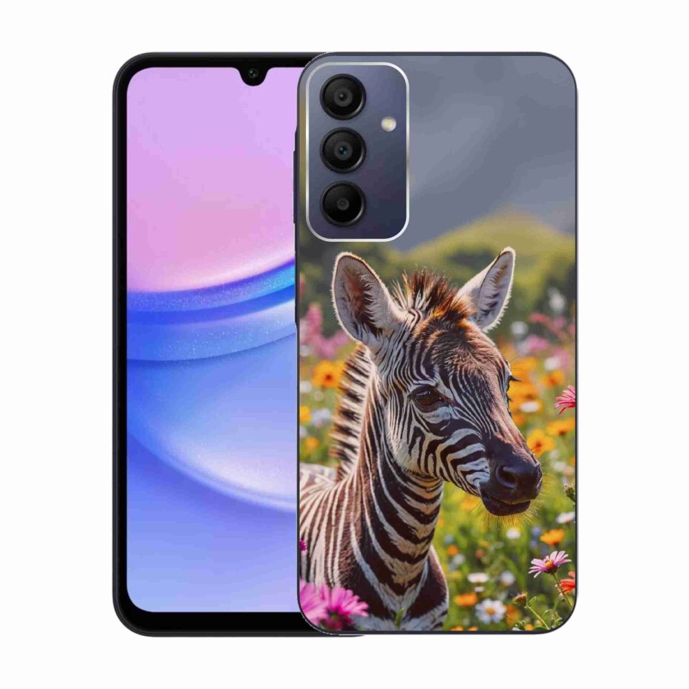 Gélový kryt mmCase na Samsung Galaxy A15 4G/5G - zebra na lúke