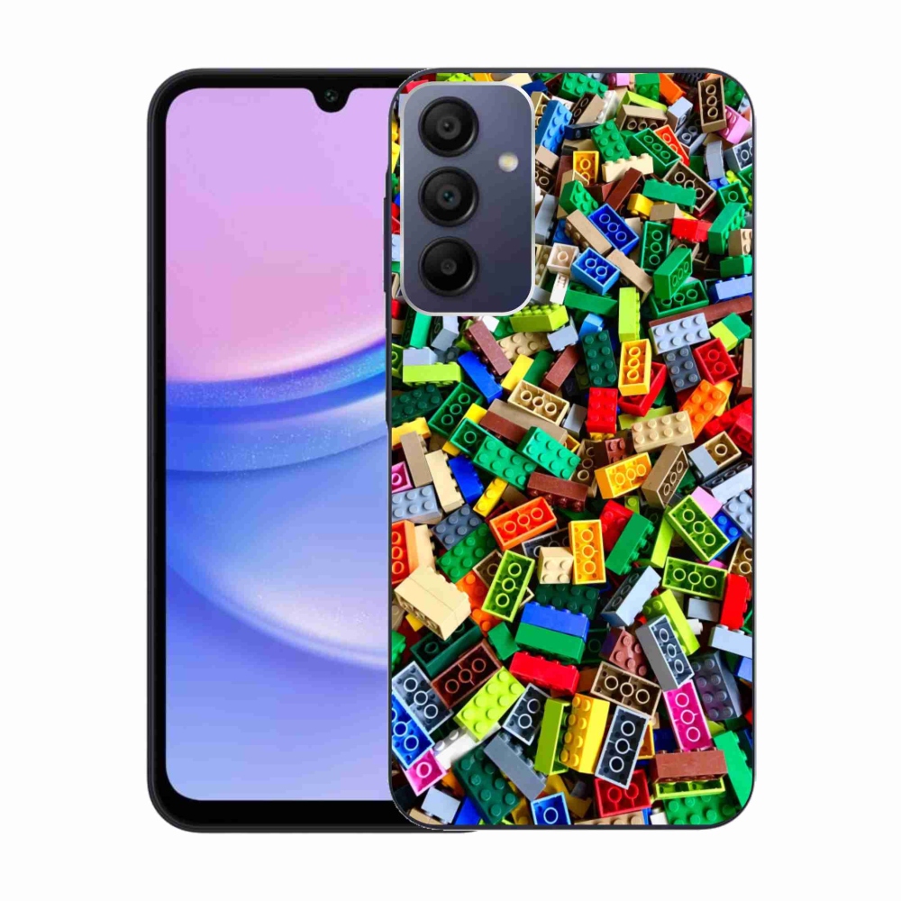 Gélový kryt mmCase na Samsung Galaxy A15/5G - farebné stavebné kocky