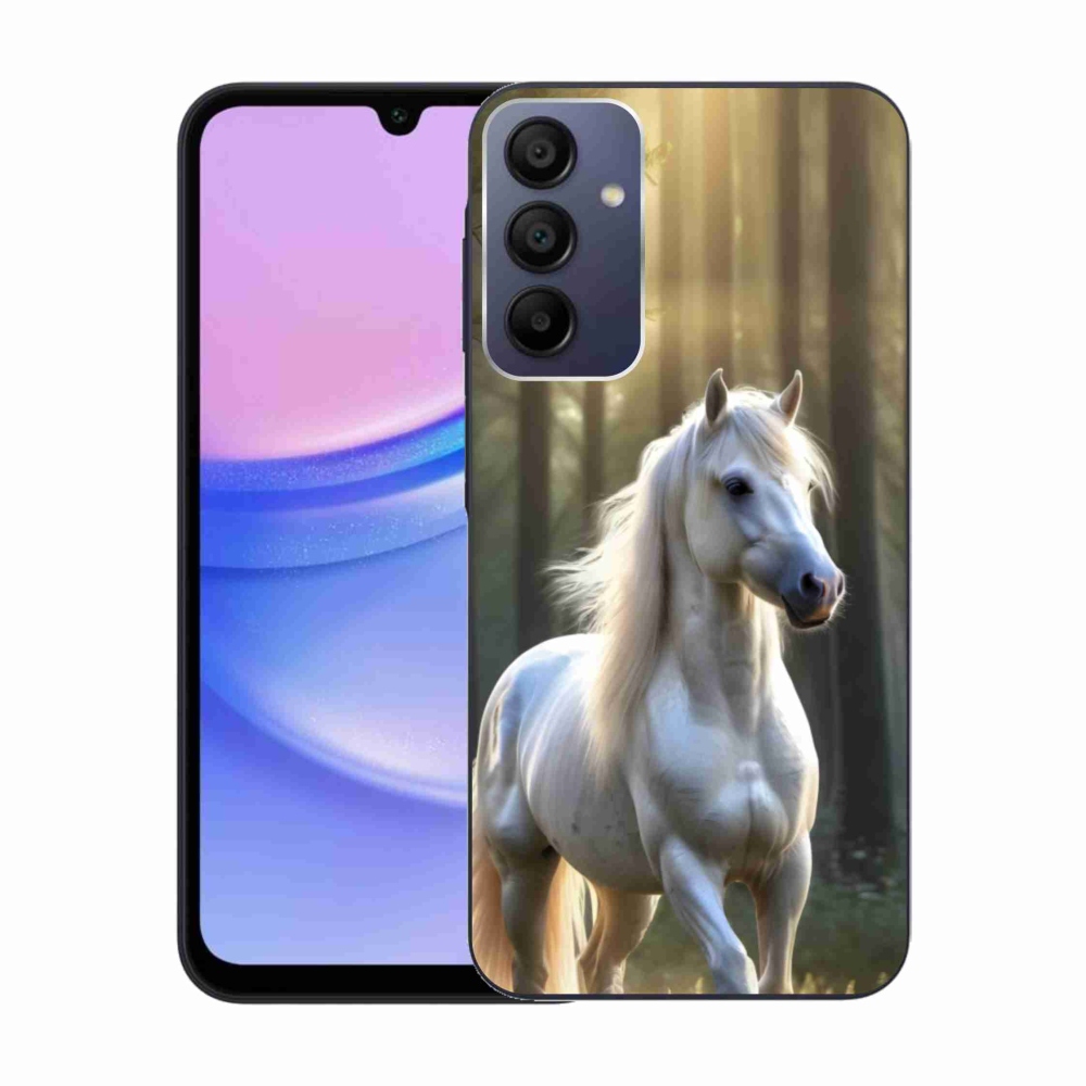 Gélový kryt mmCase na Samsung Galaxy A15/5G - biely kôň 3