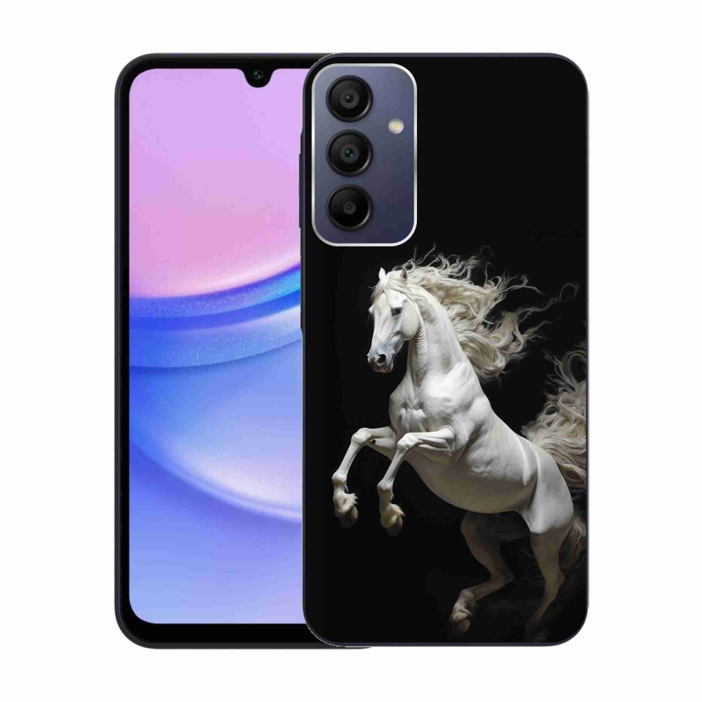 Gélový kryt mmCase na Samsung Galaxy A15/5G - biely kôň 4