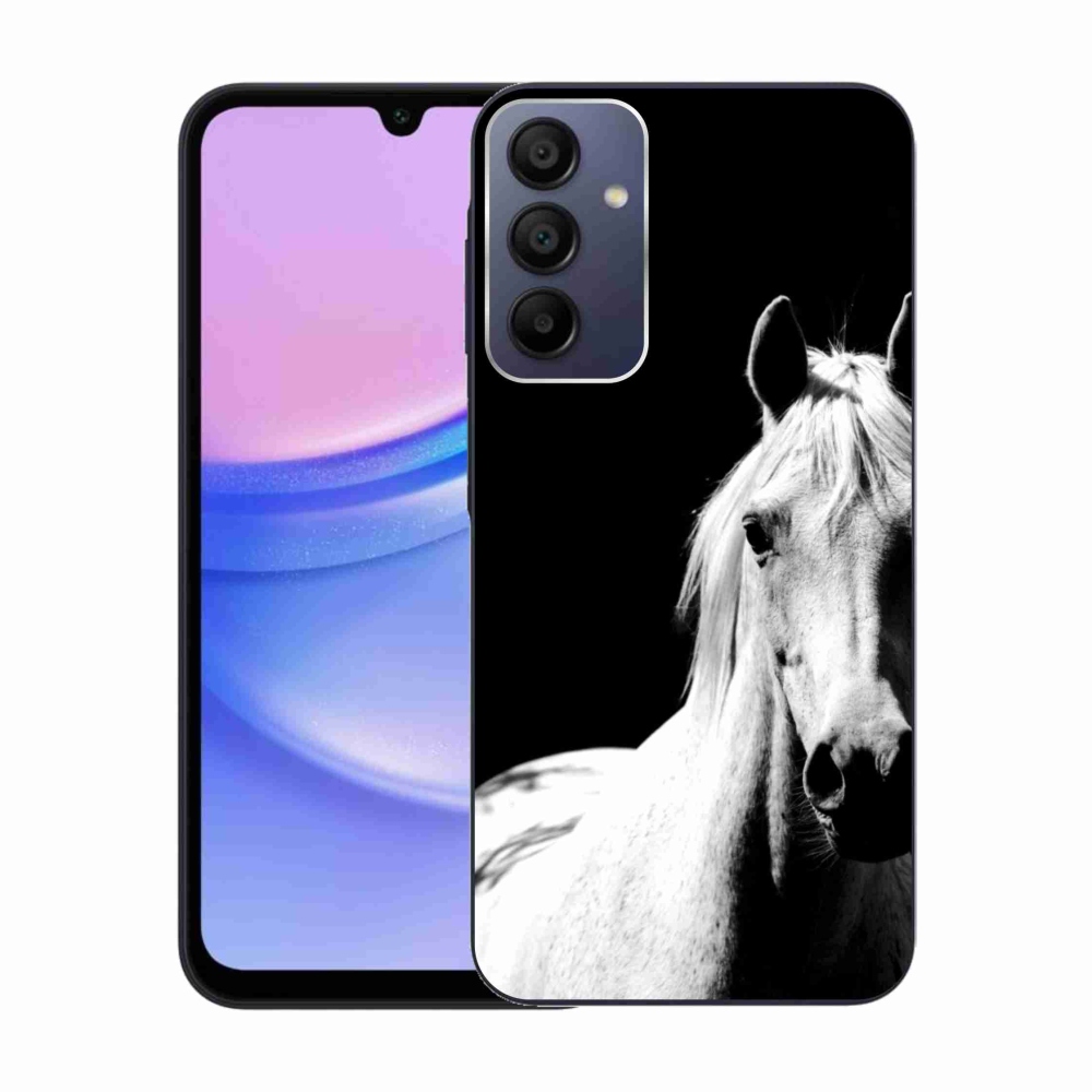 Gélový kryt mmCase na Samsung Galaxy A15/5G - biely kôň 5