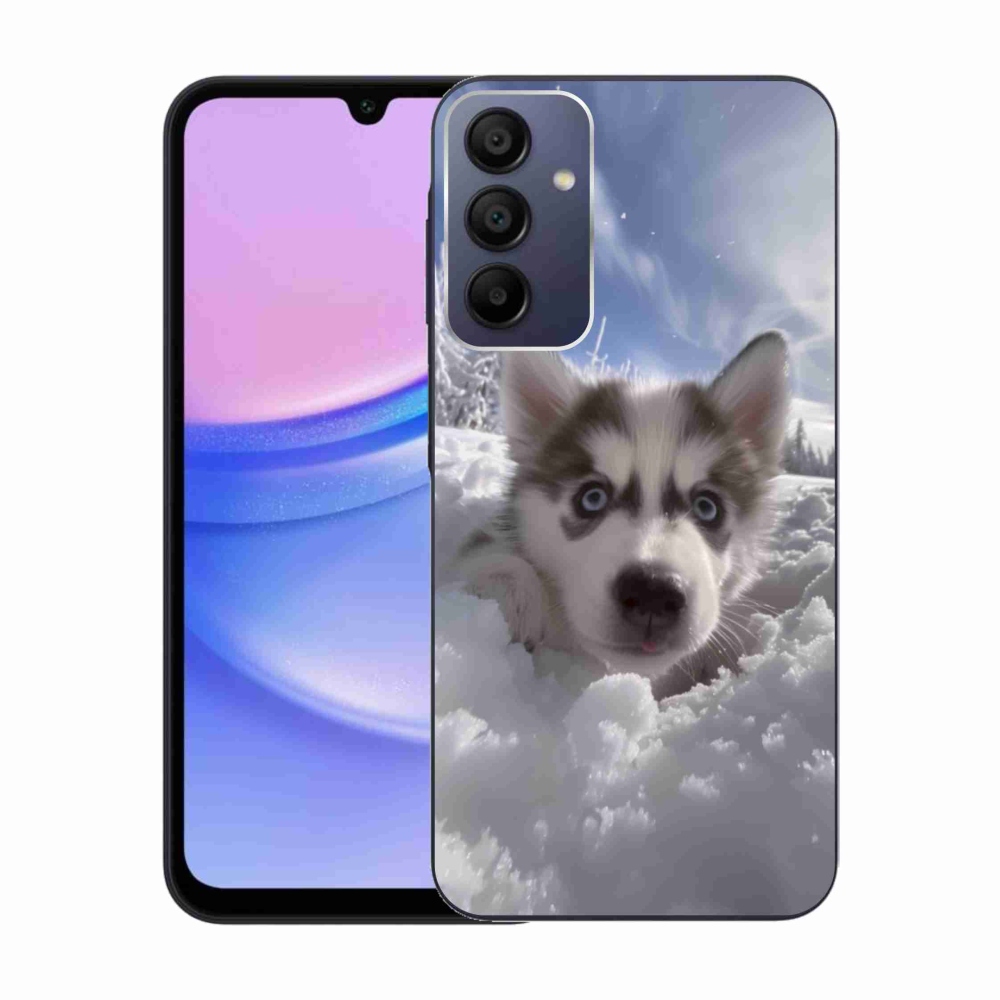 Gélový kryt mmCase na Samsung Galaxy A15/5G - husky v snehu