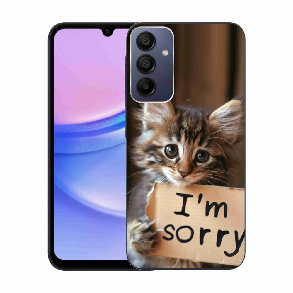 Gélový kryt mmCase na Samsung Galaxy A15/5G - mačacie ospravedlnenie
