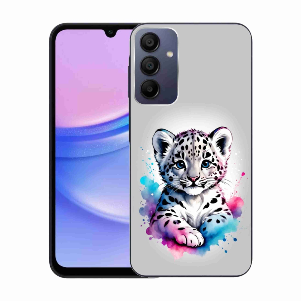 Gélový kryt mmCase na Samsung Galaxy A15/5G - leopardej mláďa
