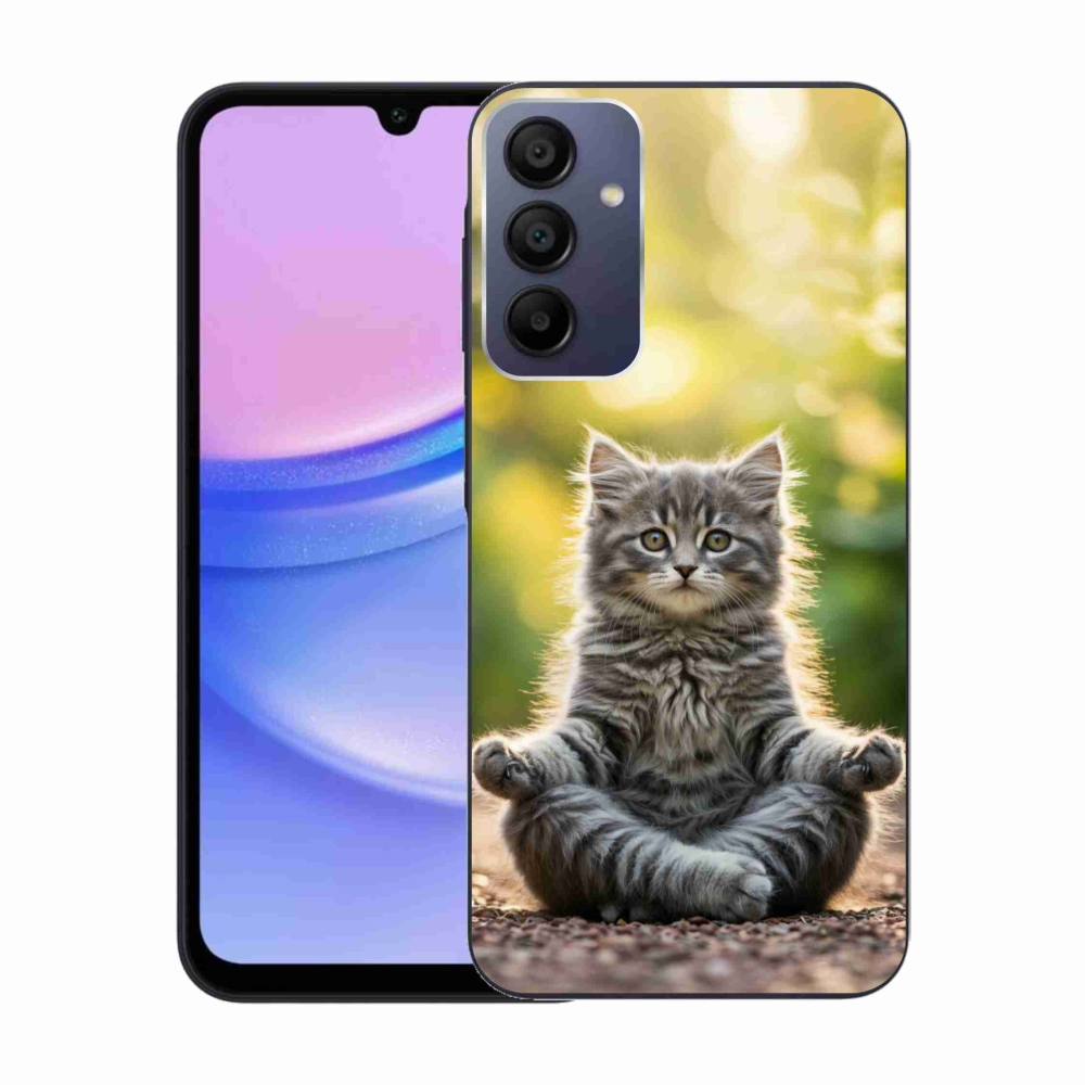 Gélový kryt mmCase na Samsung Galaxy A15/5G - meditujúce mačiatko