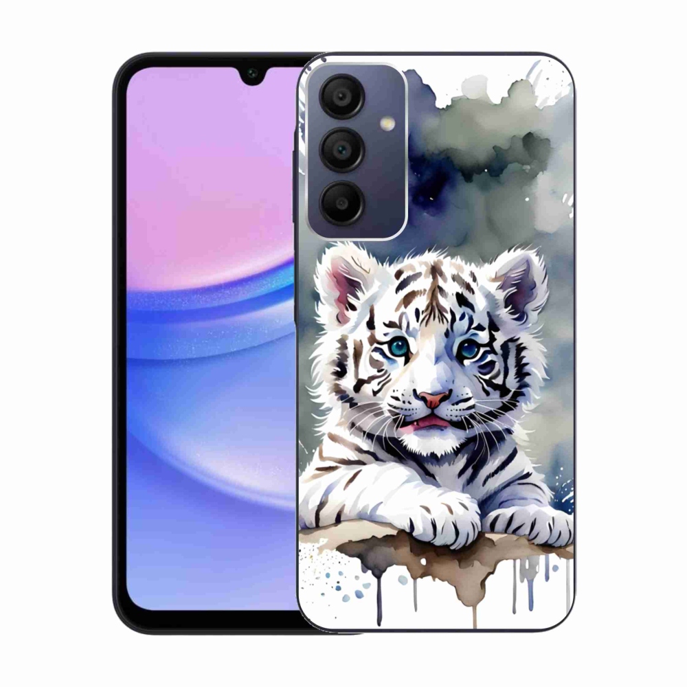 Gélový kryt mmCase na Samsung Galaxy A15/5G - mláďa bieleho tigra