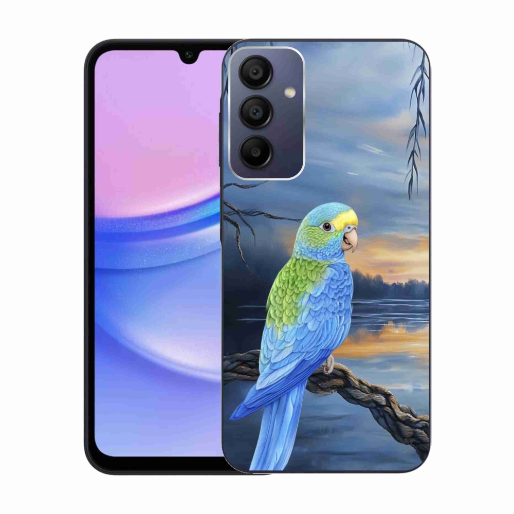 Gélový kryt mmCase na Samsung Galaxy A15/5G - modrý papagáj