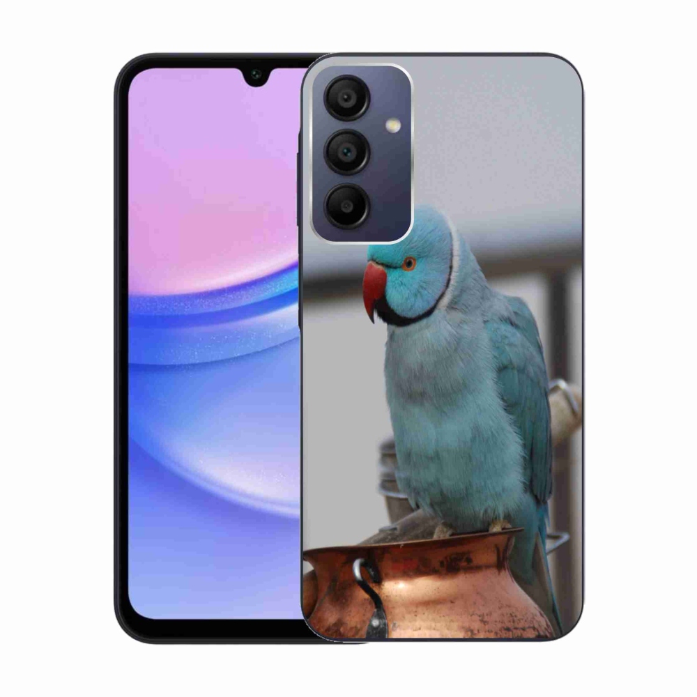 Gélový kryt mmCase na Samsung Galaxy A15/5G - papagáj alexander modrý