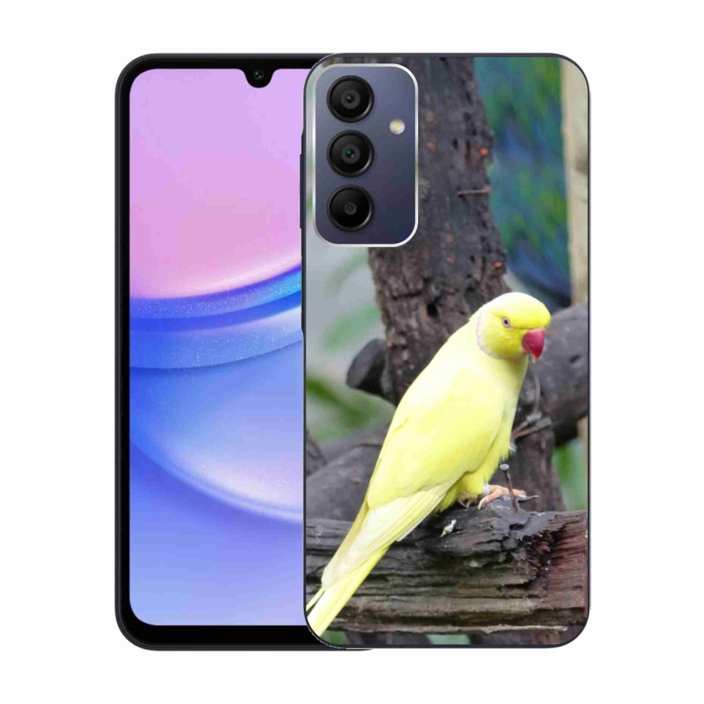 Gélový kryt mmCase na Samsung Galaxy A15/5G - papagáj alexander žltý