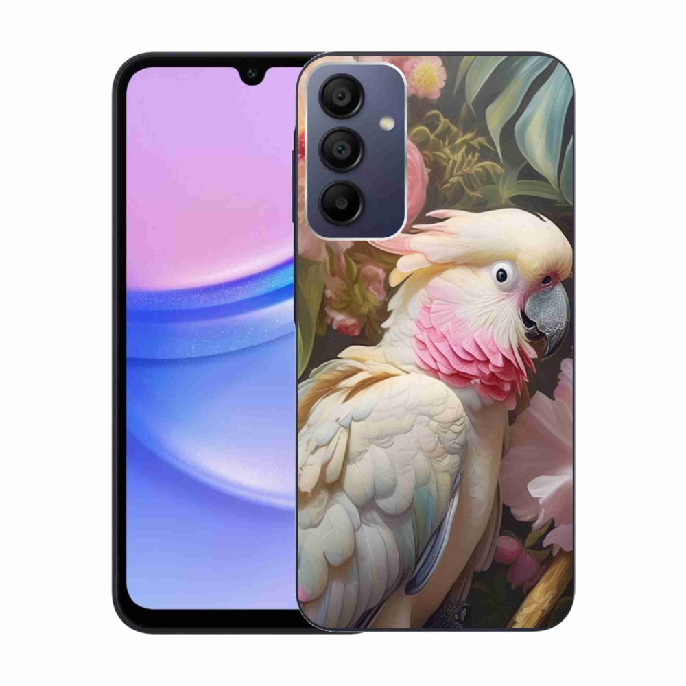 Gélový kryt mmCase na Samsung Galaxy A15/5G - papagáj kakadu ružový 2