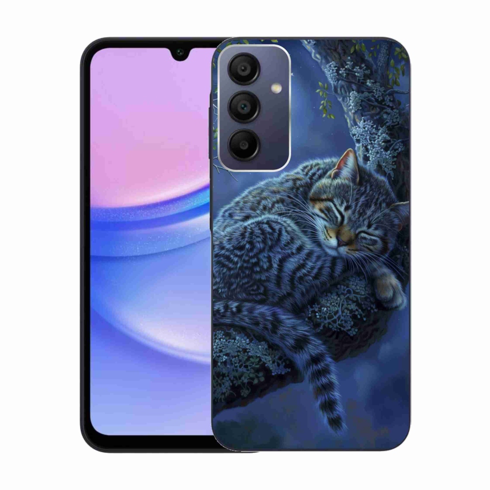 Gélový kryt mmCase na Samsung Galaxy A15/5G - spiaca mačka