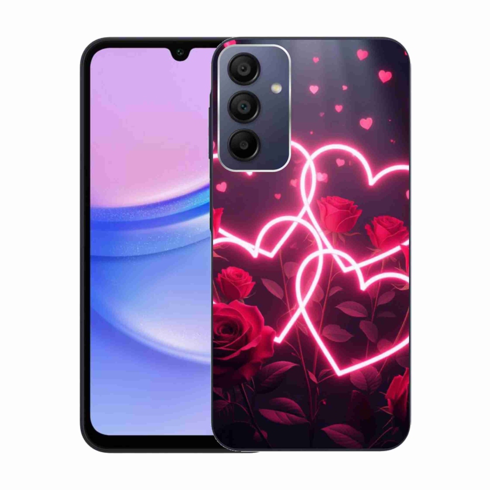 Gélový kryt mmCase na Samsung Galaxy A15/5G - srdce lásky