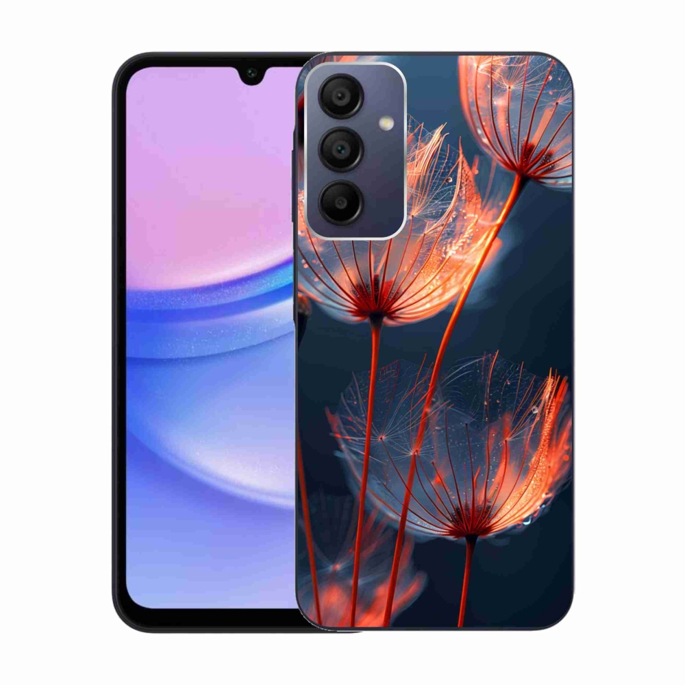 Gélový kryt mmCase na Samsung Galaxy A15/5G - svetielkujúce páperie