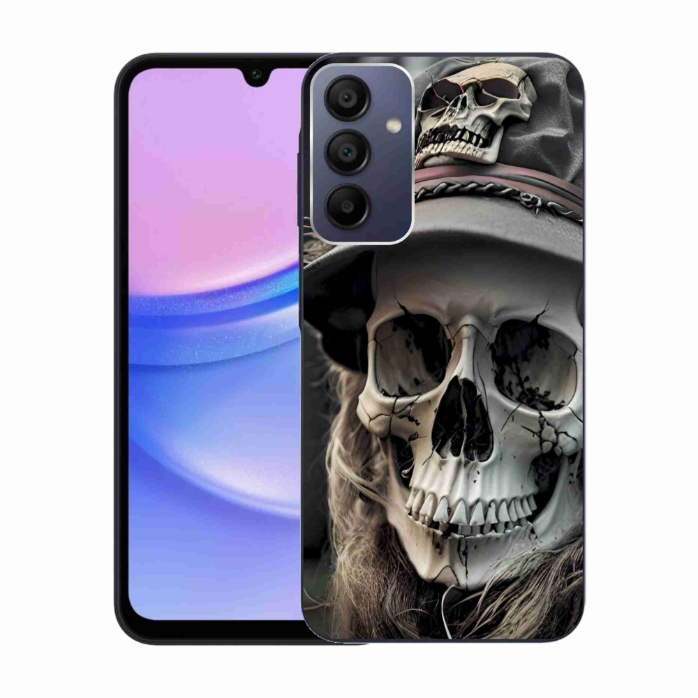 Gélový kryt mmCase na Samsung Galaxy A15/5G - temná lebka