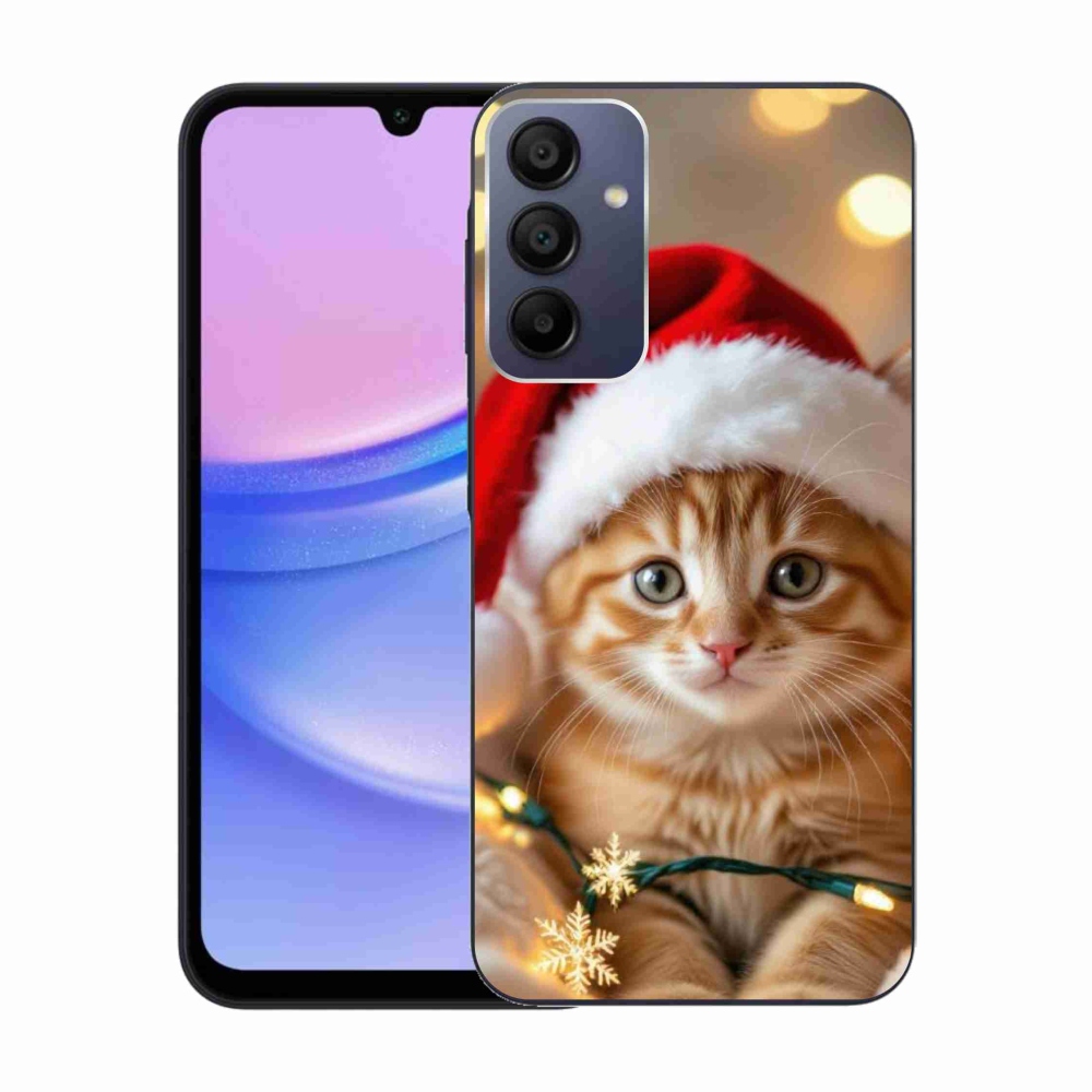 Gélový kryt mmCase na Samsung Galaxy A15/5G - vianočné mačiatko