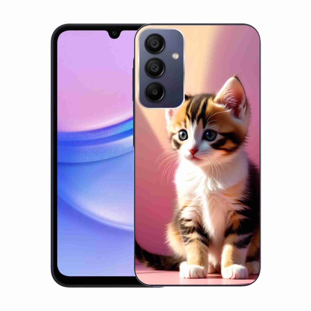 Gélový kryt mmCase na Samsung Galaxy A15/5G - zvedavé mačiatko 2