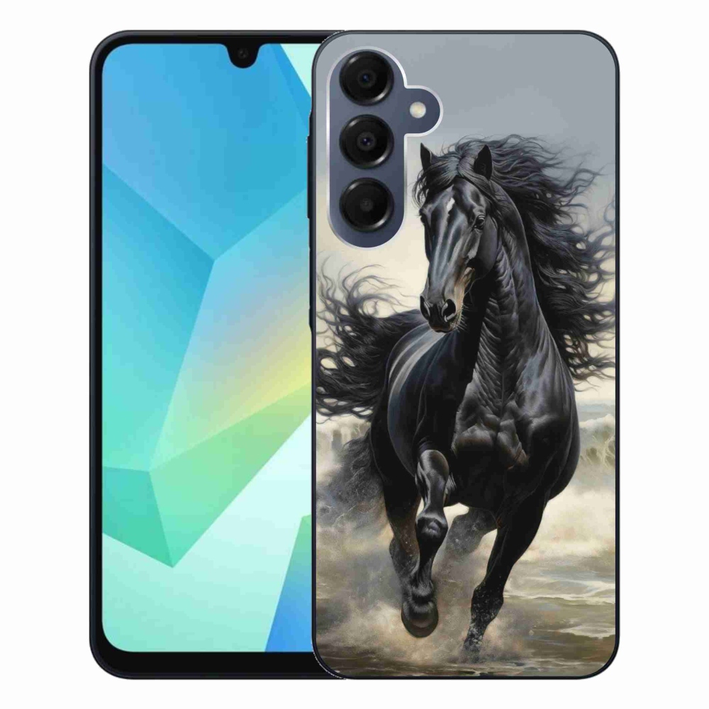 Gélový kryt mmCase na Samsung Galaxy A16 4G/5G - bežiaci čierny kôň