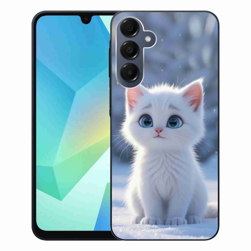 Gélový kryt mmCase na Samsung Galaxy A16 4G/5G - biele mačiatko 3