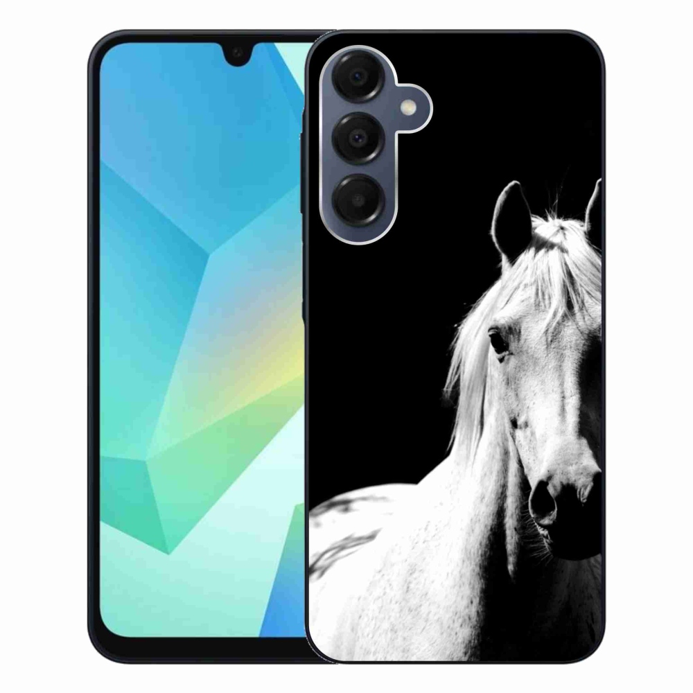 Gélový kryt mmCase na Samsung Galaxy A16 4G/5G - biely kôň 5