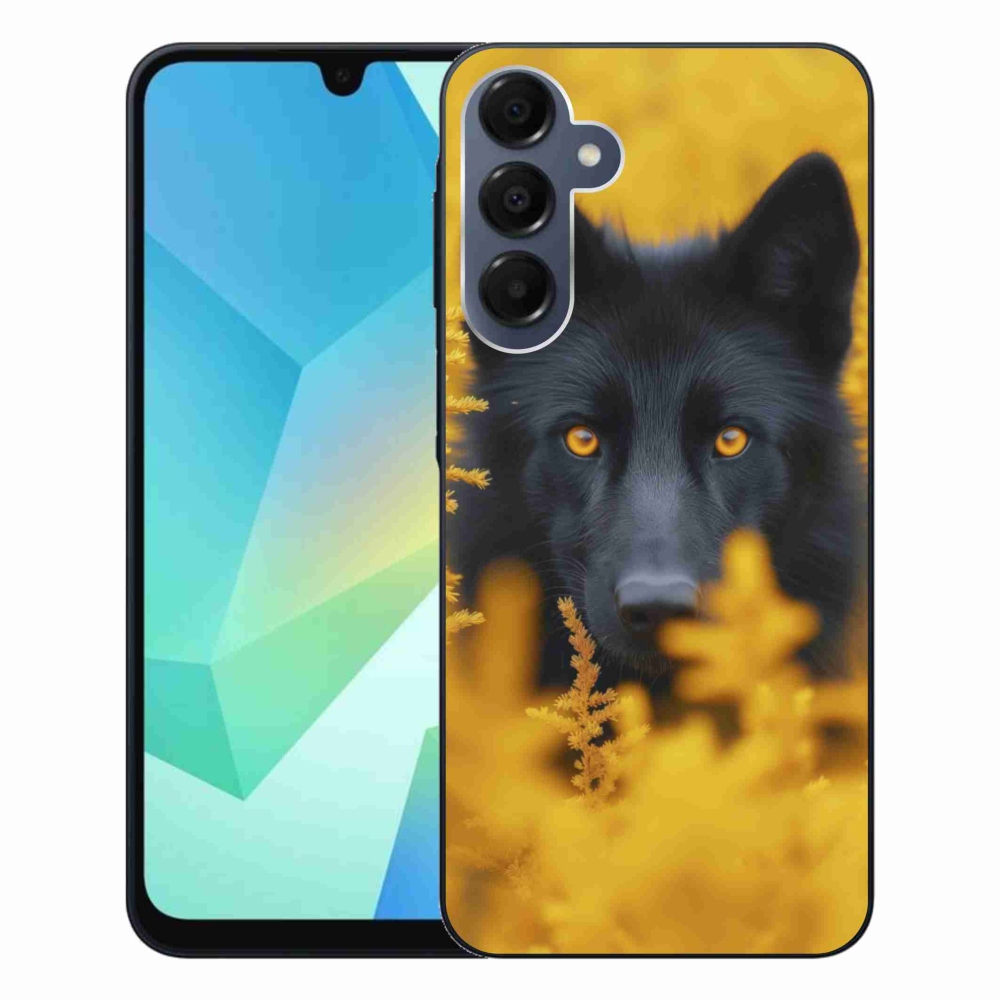 Gélový kryt mmCase na Samsung Galaxy A16 4G/5G - čierny vlk 2