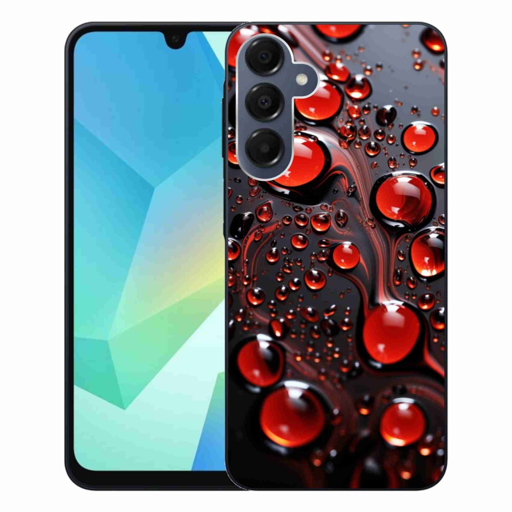 Gélový kryt mmCase na Samsung Galaxy A16 4G/5G - červené kvapky 2