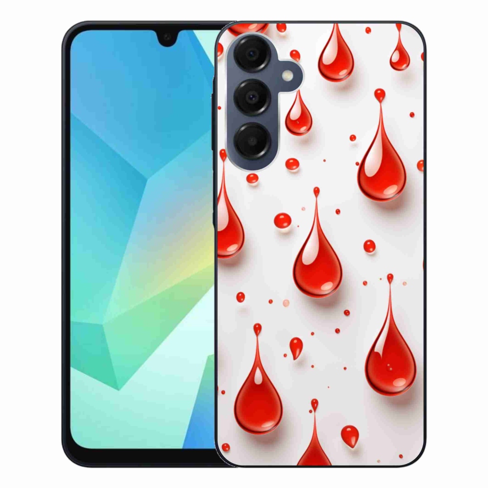 Gélový kryt mmCase na Samsung Galaxy A16 4G/5G - červené kvapky