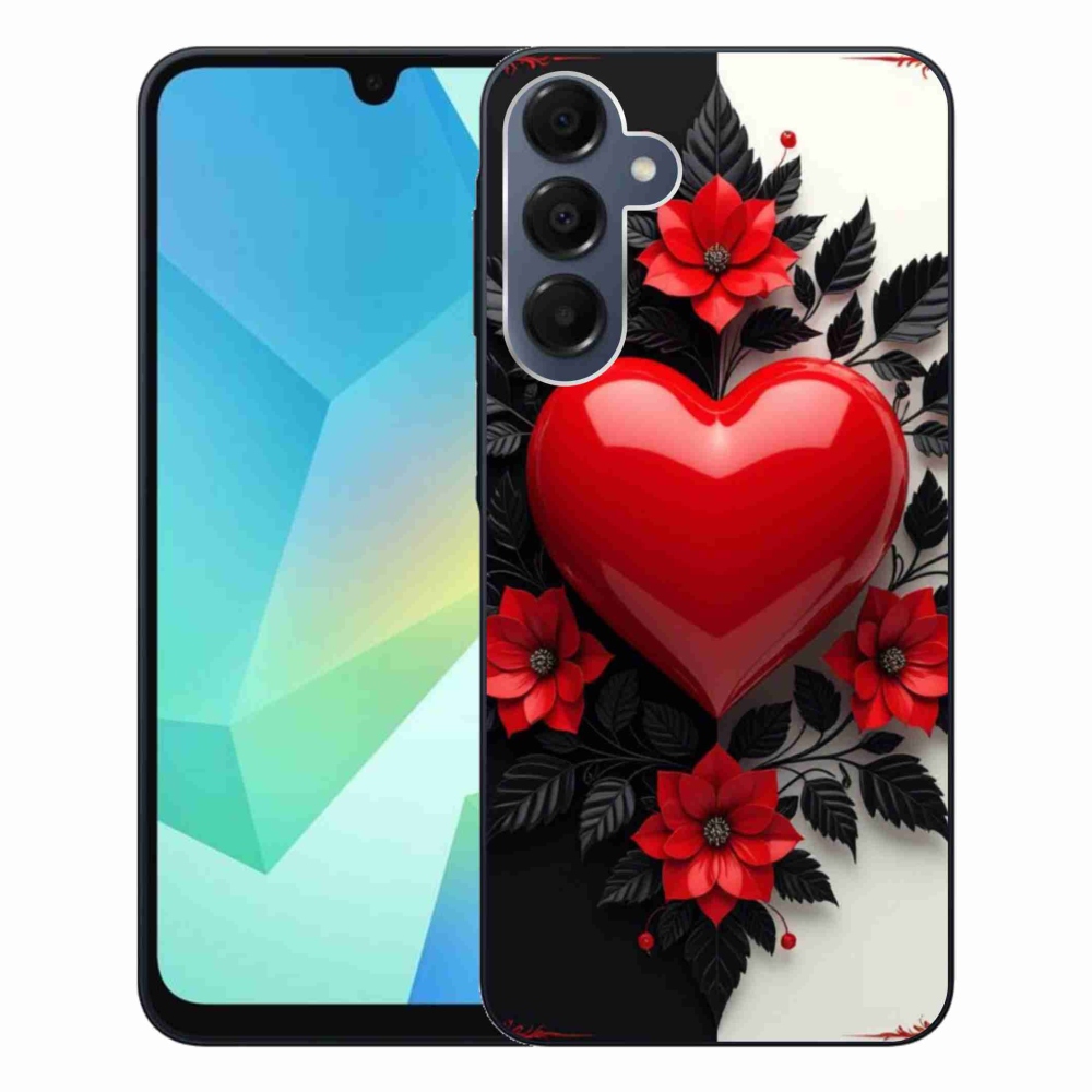 Gélový kryt mmCase na Samsung Galaxy A16 4G/5G - červené srdce
