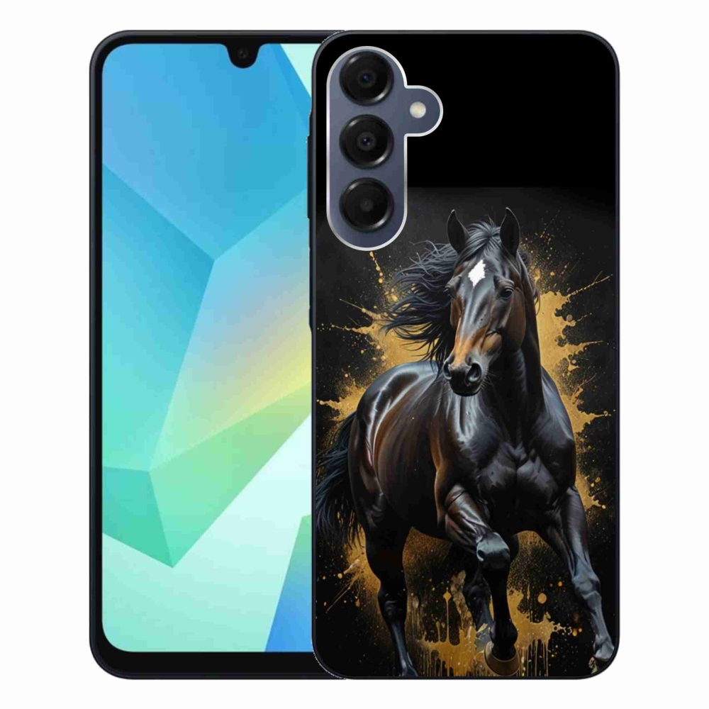 Gélový kryt mmCase na Samsung Galaxy A16 4G/5G - elegantný čierny žrebec