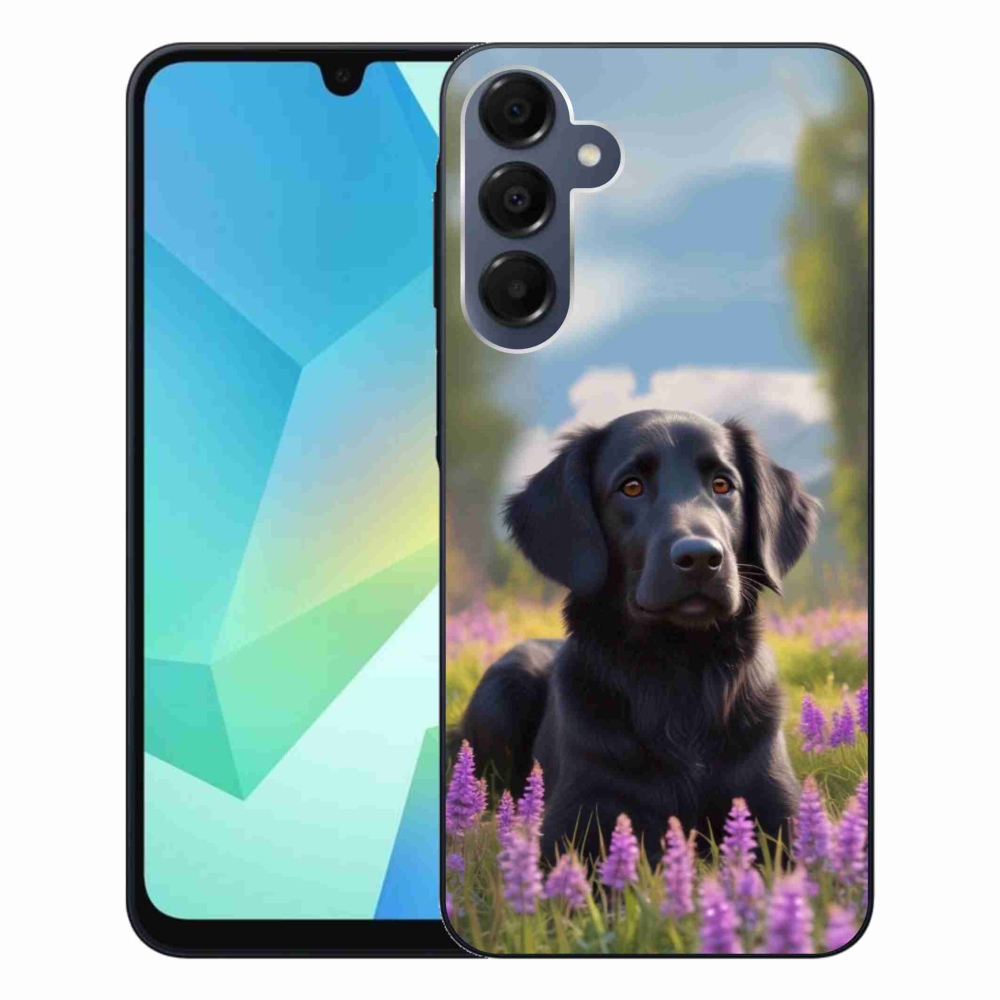 Gélový kryt mmCase na Samsung Galaxy A16 4G/5G - elegantný čierny retriever