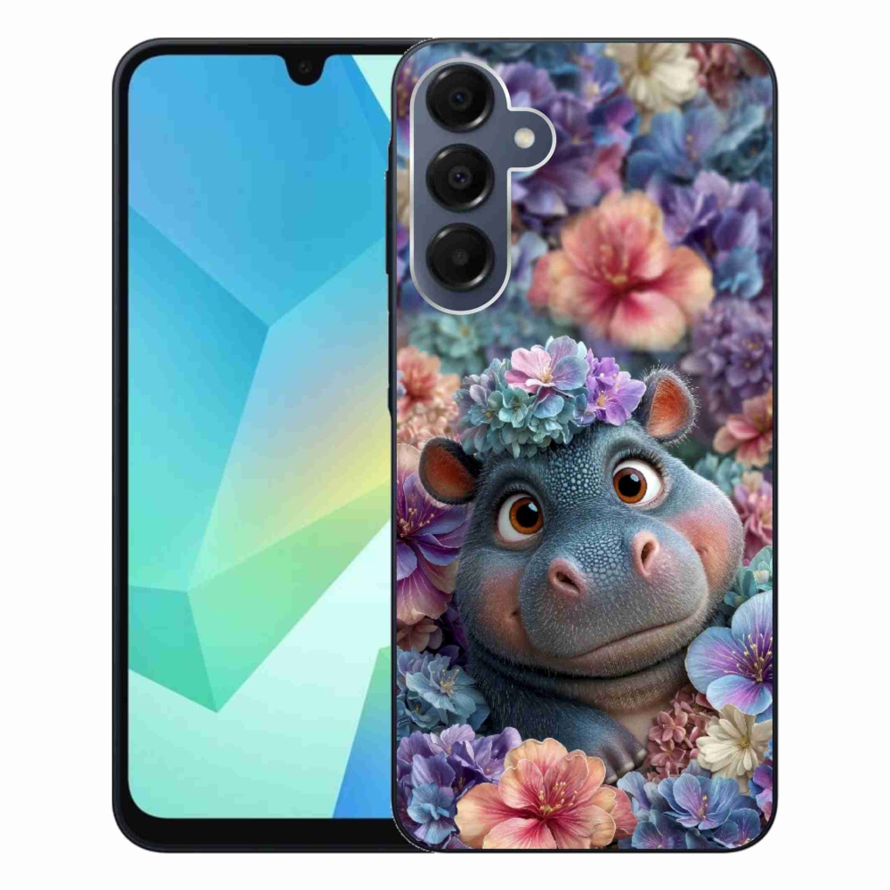 Gélový kryt mmCase na Samsung Galaxy A16 4G/5G - hrošík v kvetoch