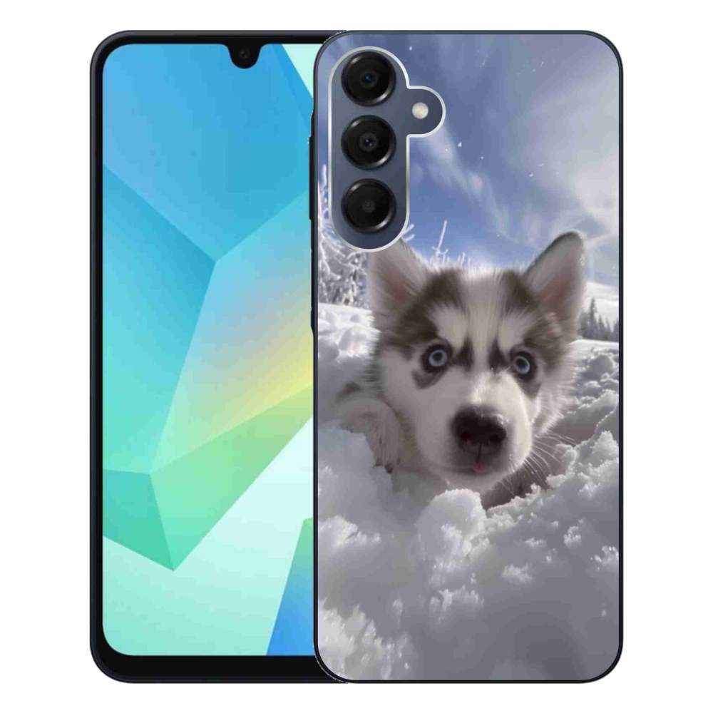 Gélový kryt mmCase na Samsung Galaxy A16 4G/5G - husky v snehu