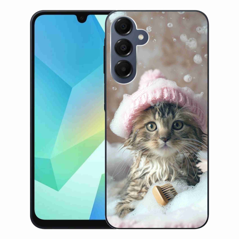 Gélový kryt mmCase na Samsung Galaxy A16 4G/5G - mačiatko a kúpeľ