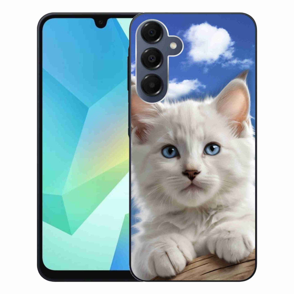 Gélový kryt mmCase na Samsung Galaxy A16 4G/5G - mačiatko a oblaky