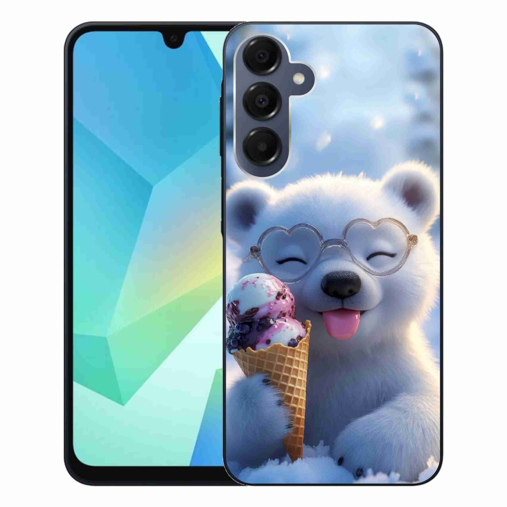 Gélový kryt mmCase na Samsung Galaxy A16 4G/5G - medvedík so zmrzlinou