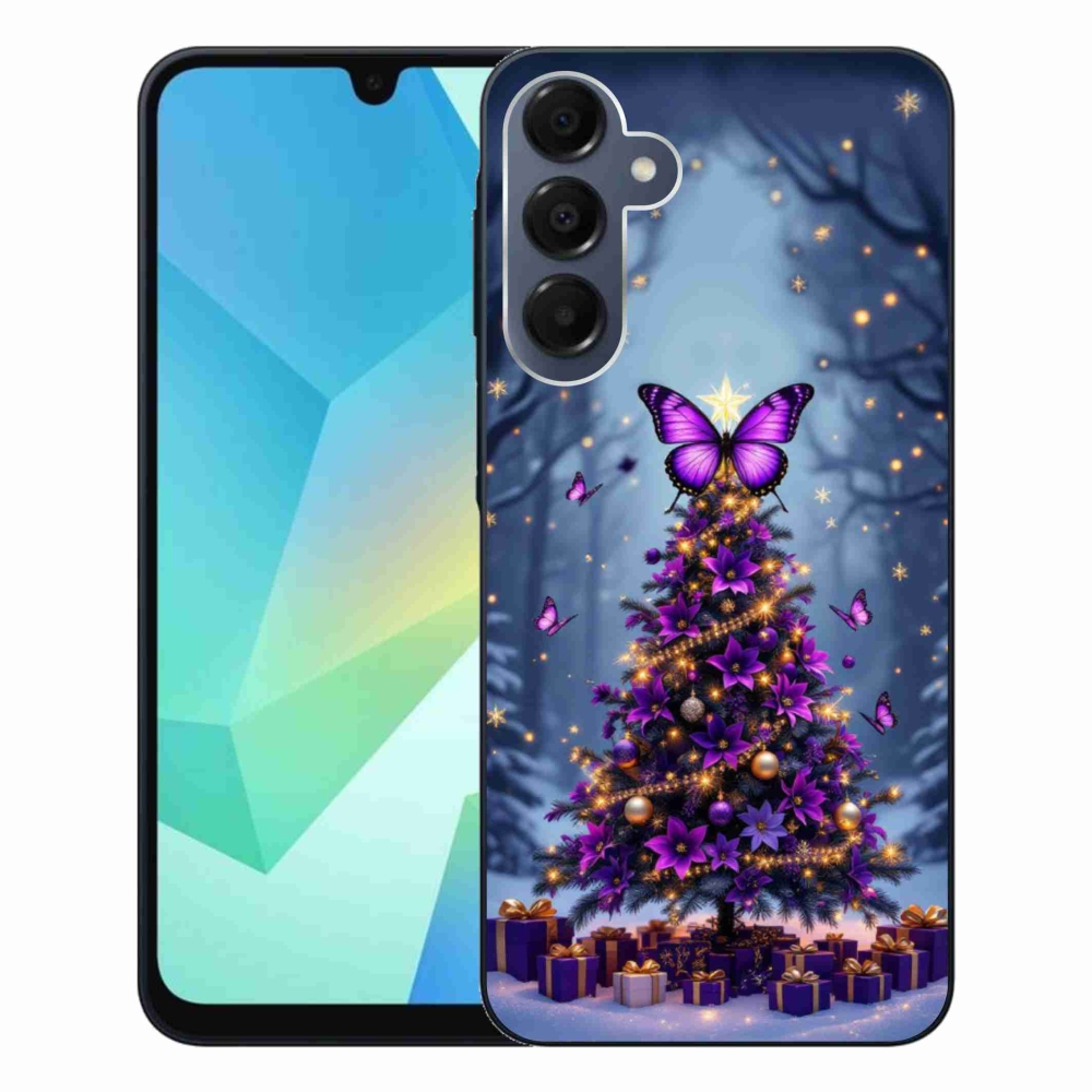 Gélový kryt mmCase na Samsung Galaxy A16 4G/5G - motýlí vianočný stromček
