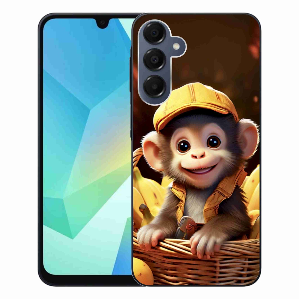 Gélový kryt mmCase na Samsung Galaxy A16 4G/5G - opice v košíku
