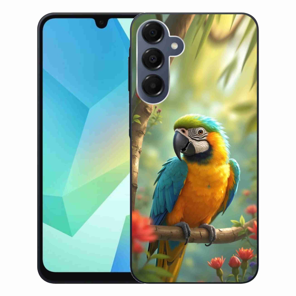 Gélový kryt mmCase na Samsung Galaxy A16 4G/5G - papagáj ara modrožltá