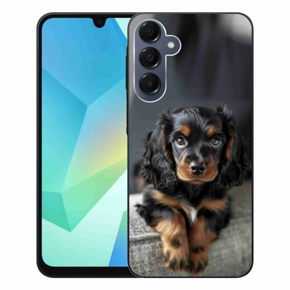 Gélový kryt mmCase na Samsung Galaxy A16 4G/5G - roztomilý dlhosrstý jazvečík