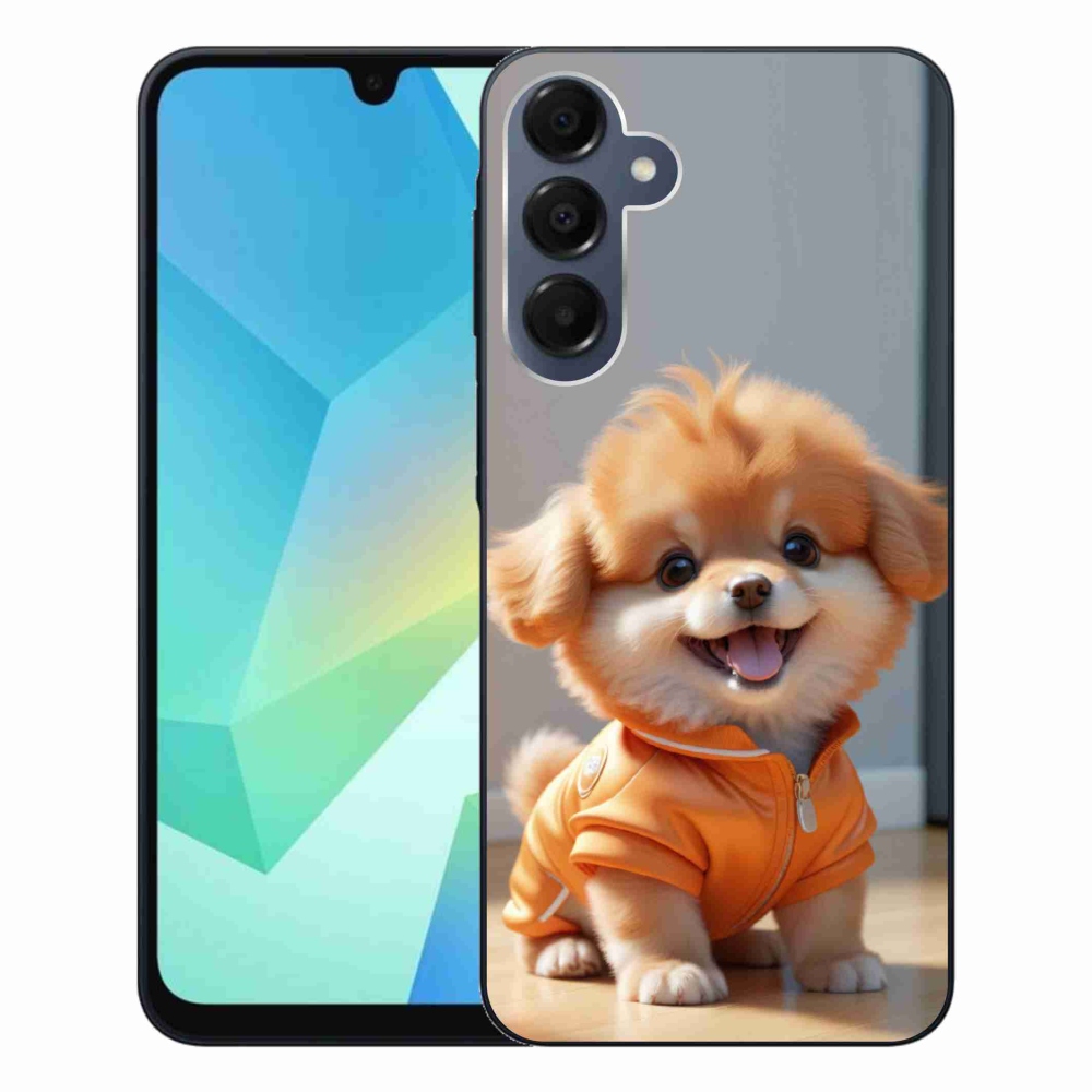 Gélový kryt mmCase na Samsung Galaxy A16 4G/5G - roztomilý pomeranian v mikine