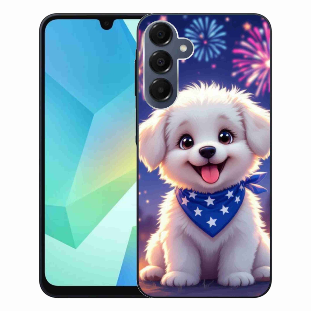 Gélový kryt mmCase na Samsung Galaxy A16 4G/5G - slávnostné šteňa