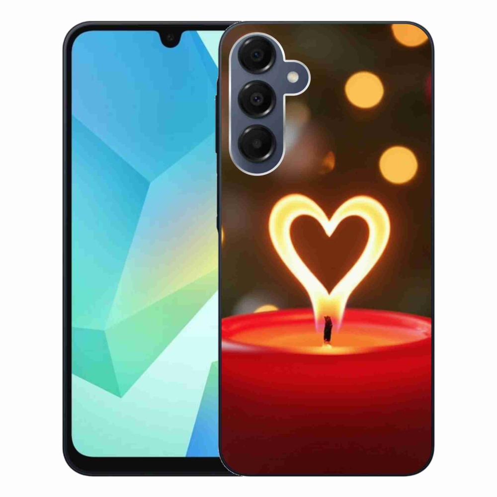Gélový kryt mmCase na Samsung Galaxy A16 4G/5G - srdce z plameňa