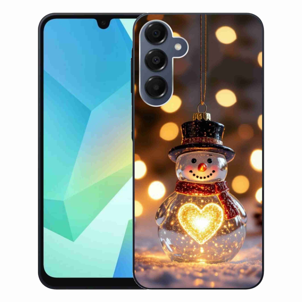 Gélový kryt mmCase na Samsung Galaxy A16 4G/5G - svietiaci vianočný snehuliak