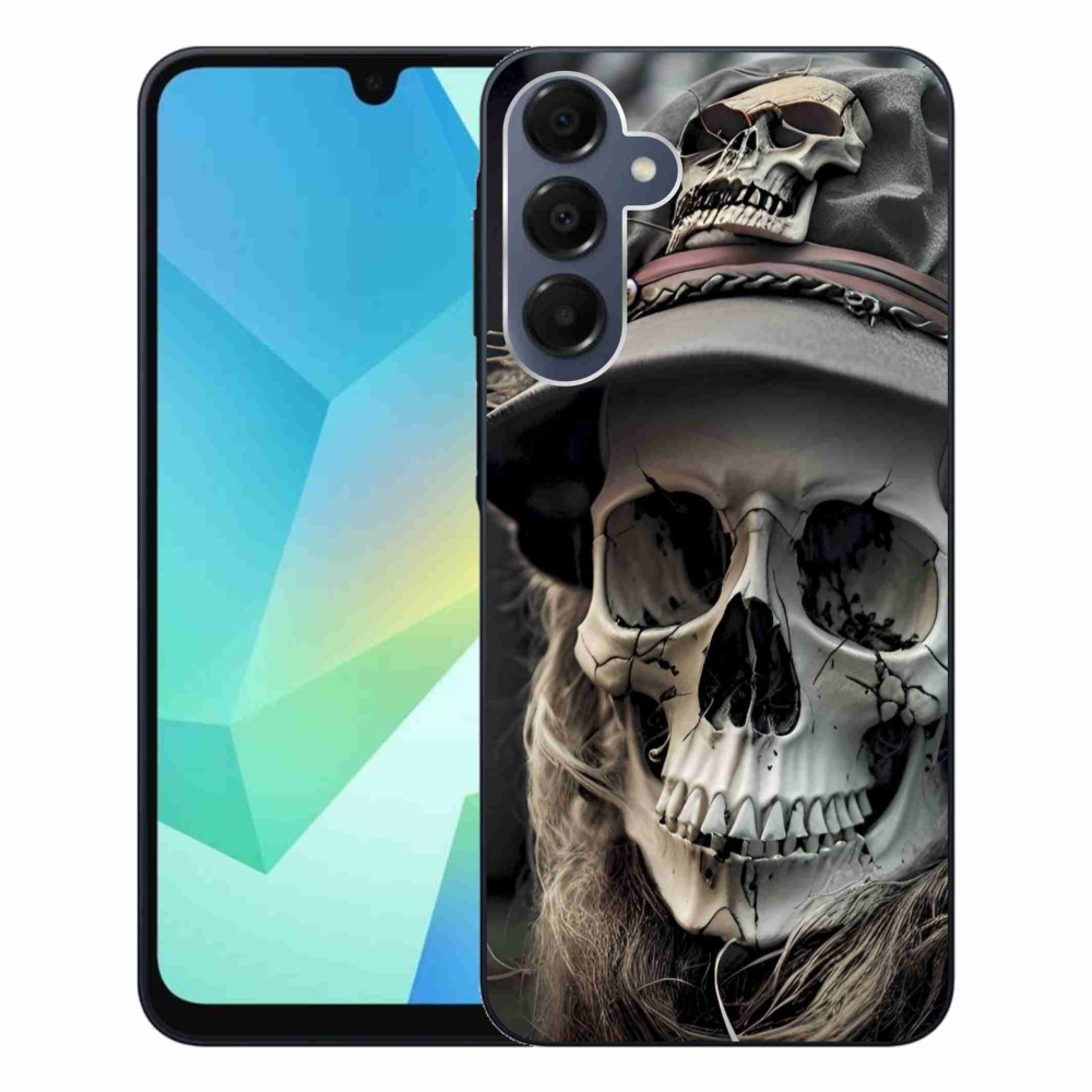 Gélový kryt mmCase na Samsung Galaxy A16 4G/5G - temná lebka