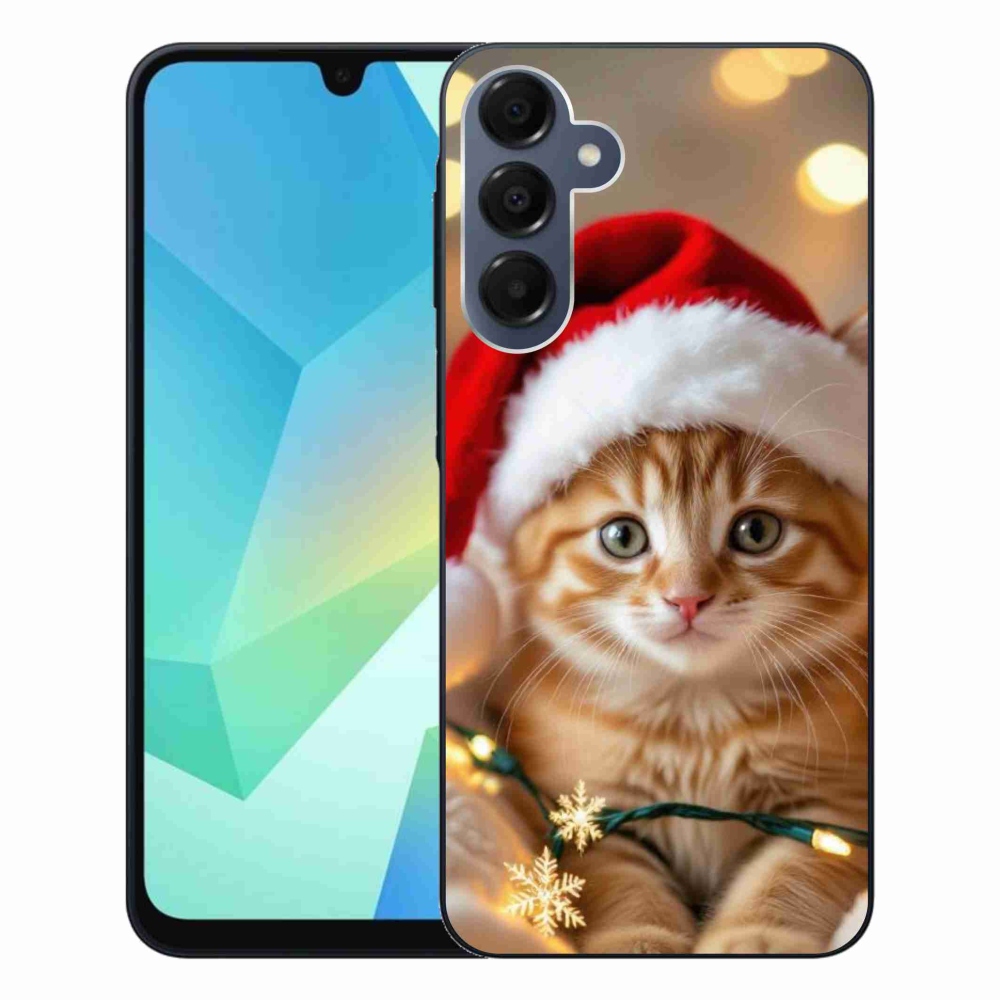 Gélový kryt mmCase na Samsung Galaxy A16 4G/5G - vianočné mačiatko