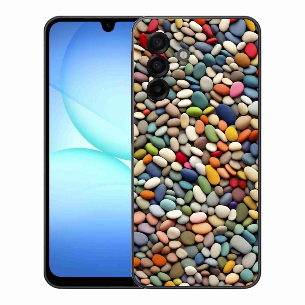 Gélový kryt mmCase na Samsung Galaxy A17 4G/5G - farebné kamienky 2