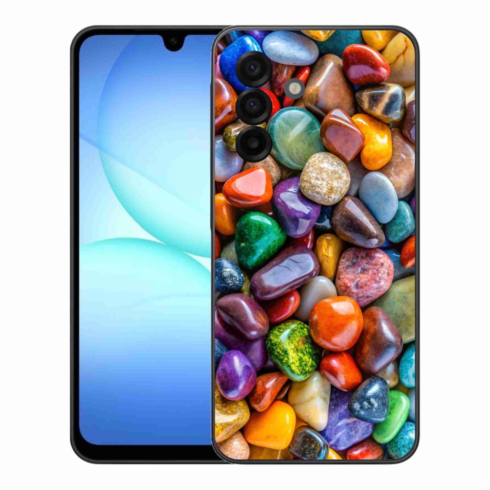 Gélový kryt mmCase na Samsung Galaxy A17 4G/5G - farebné kamienky