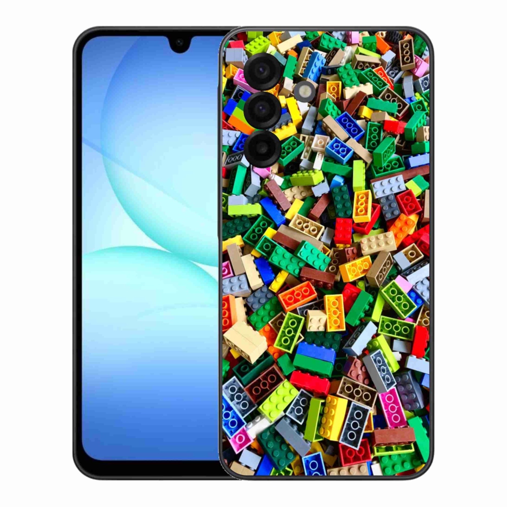 Gélový kryt mmCase na Samsung Galaxy A17 4G/5G - farebné stavebné kocky